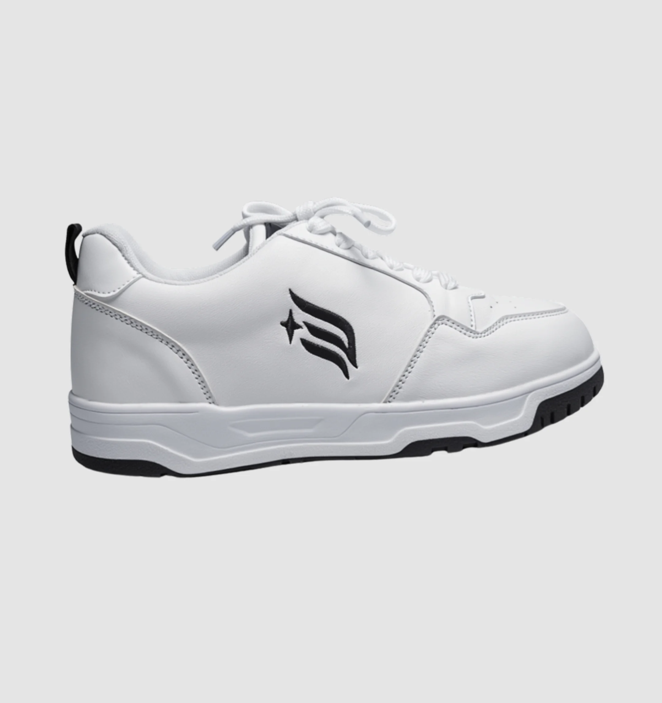 Front view of height increasing shoes for men with 2.5 inch hidden height and clean design