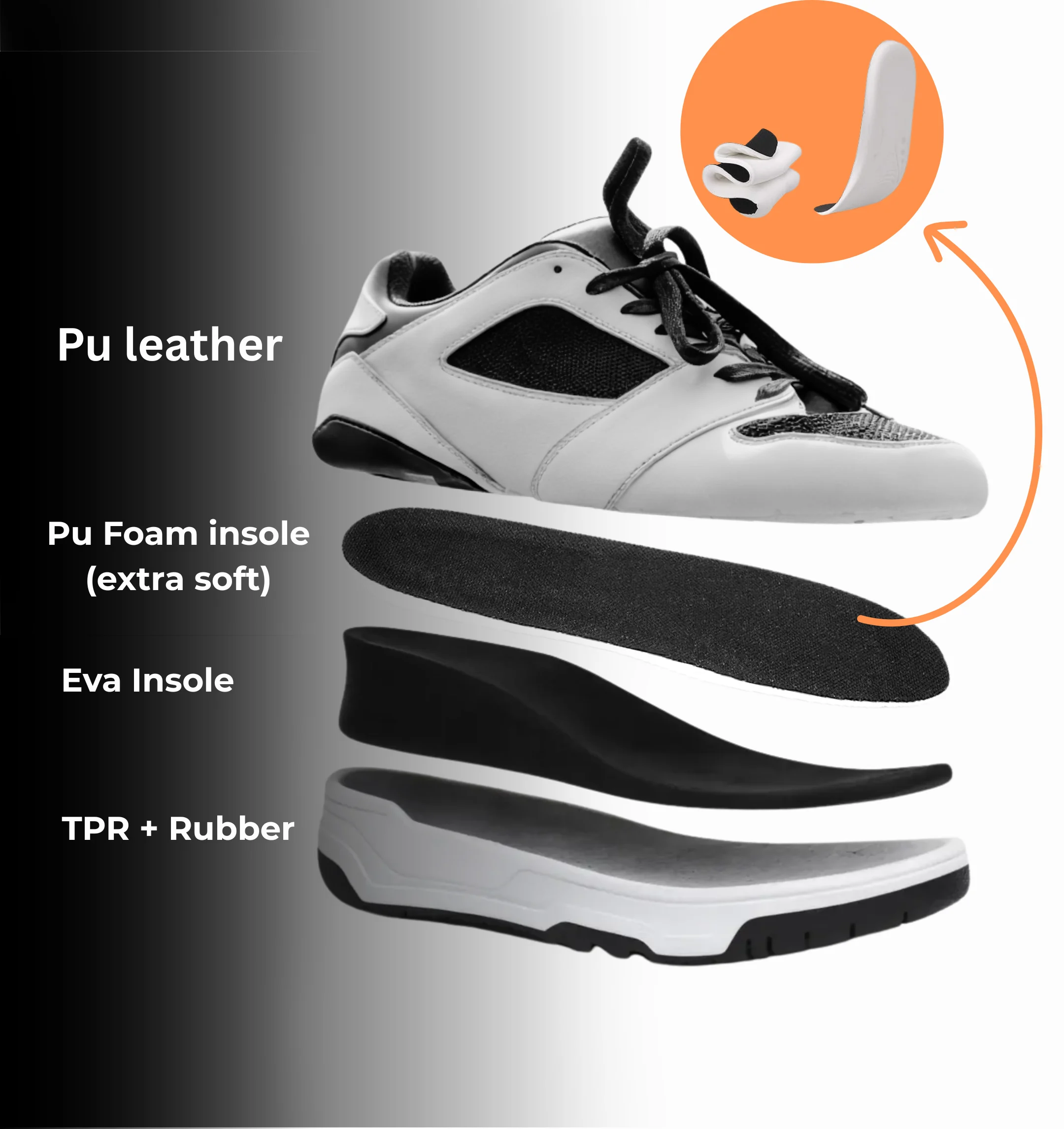 Man wearing elevator sneakers for men styled for confidence and daily use